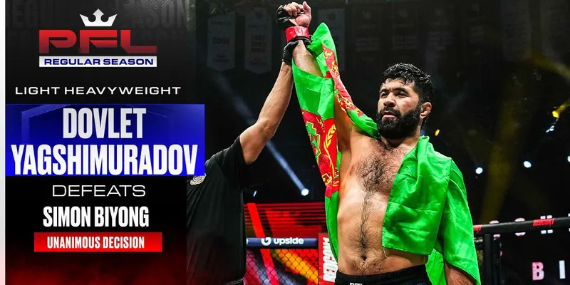 Ягшимурадов пробился в плей-офф PFL, одержав победу над Бийонгом